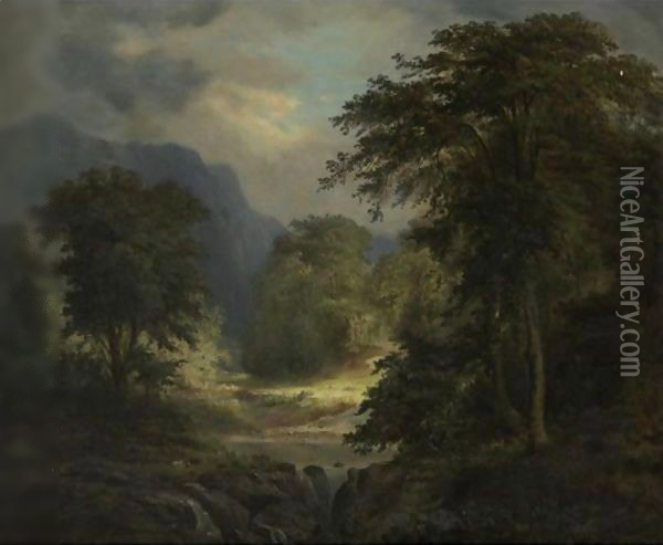 A Clearing In The Forest Oil Painting - Robert Scott Duncanson