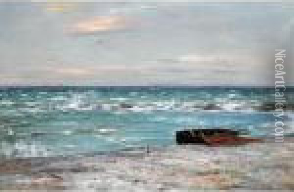 A Blustery Sea Oil Painting - Joseph Henderson