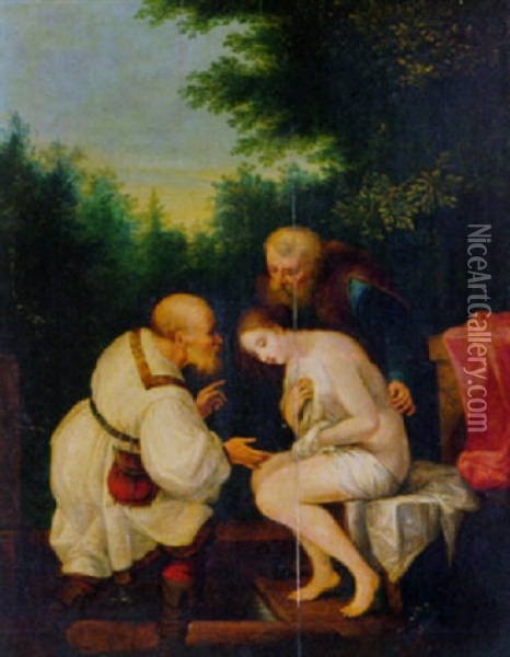 Susanna Und Die Alten Oil Painting - Jan Van Balen
