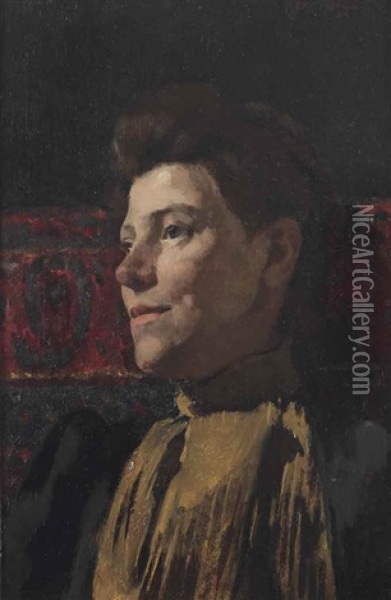 Portrait Of Marie Wandscheer (1856-1936) Oil Painting - Willem Arnoldus Witsen
