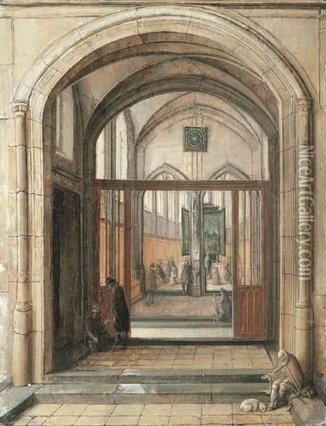The Entrance To A Church Oil Painting - Hendrick van, the Younger Steenwyck