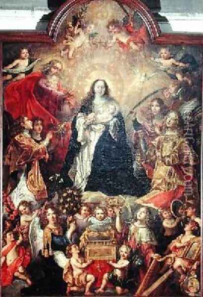 Adoration of the Virgin Oil Painting - or Liemaecker, Nicolaas de Liemakere