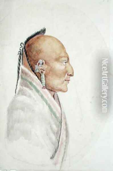 Cachasunghia Chief of the Little Osage Oil Painting - Anne Marguerite Hyde de Neuville