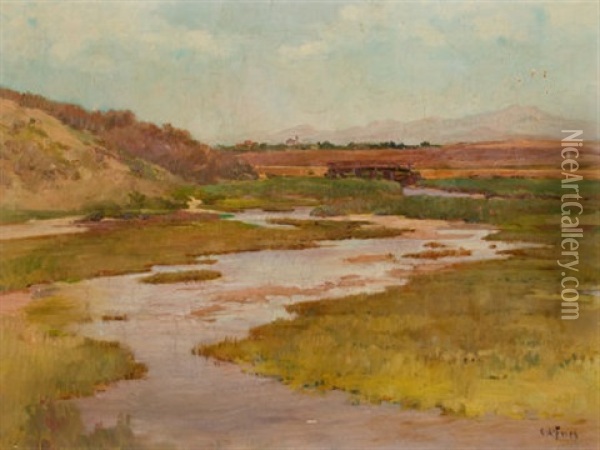 Salt Marshes, South Of San Diego Oil Painting - Charles Arthur Fries
