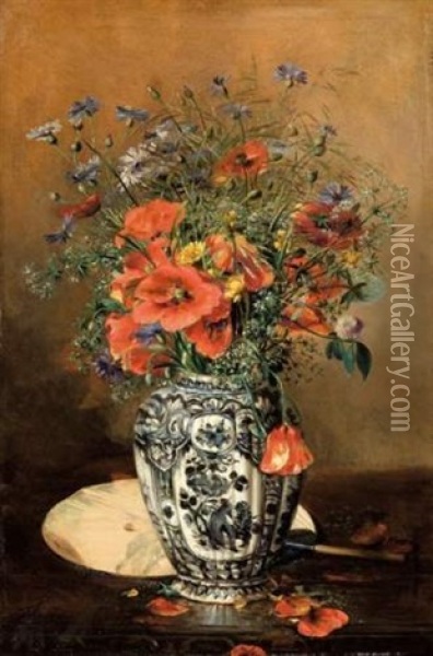 Bouquet Oil Painting - Francois Joseph Huygens
