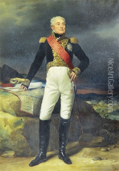 Portrait En Pied Du General Lagrange Oil Painting - Michel Martin Drolling
