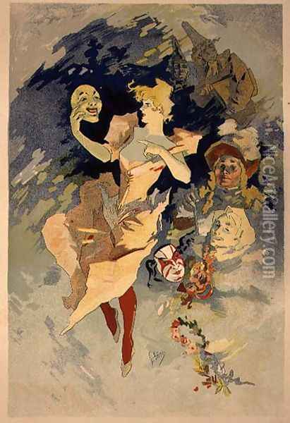 Reproduction of 'La Danse', 1891 Oil Painting - Jules Cheret