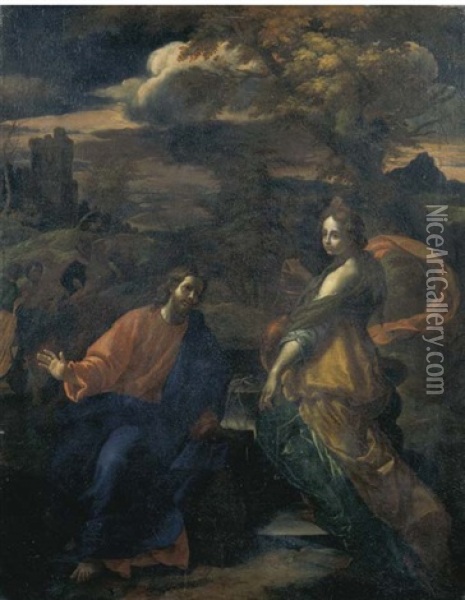 Cristo E La Samaritana Al Pozzo Oil Painting - Benedetto Gennari the Younger