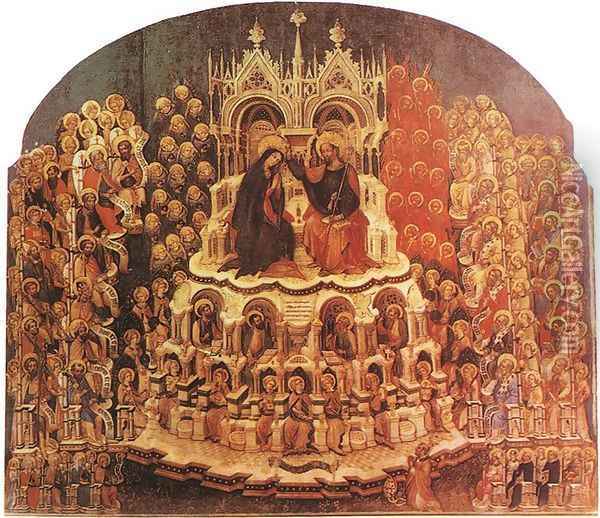 Coronation of the Virgin Oil Painting - Jacobello Del Fiore