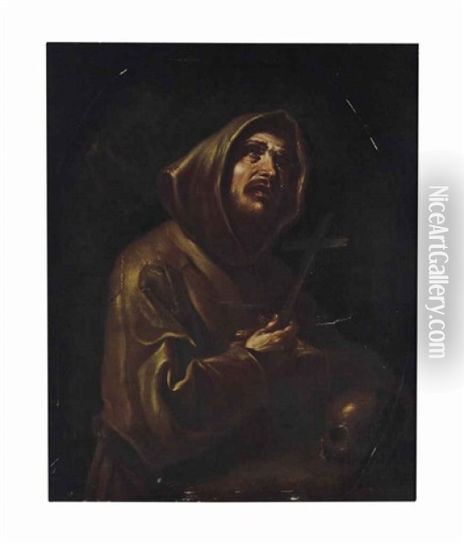 Saint Francis Of Assisi Oil Painting - Giacinto Brandi