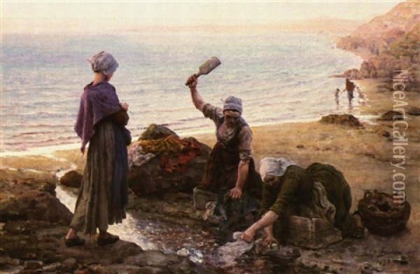 Soiuvenir De Douarnenez Oil Painting - Jules Breton