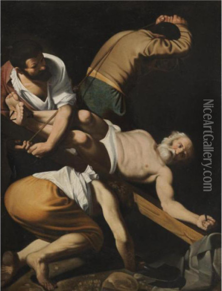 The Crucifixion Of Saint Peter Oil Painting - Michelangelo Merisi Da Caravaggio