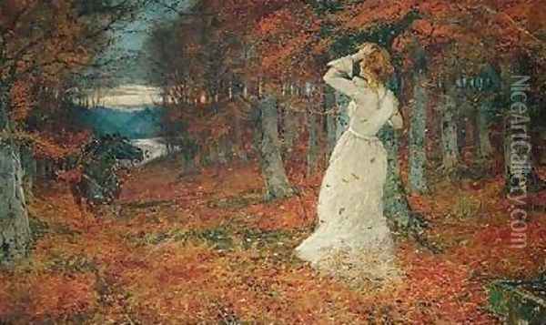 Autumn Leaves Oil Painting - Tom Scott