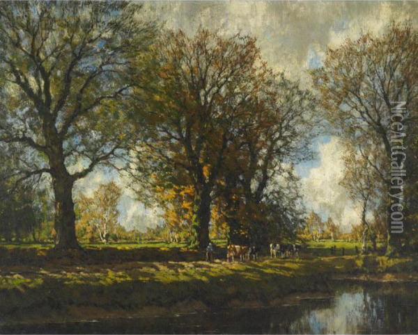 Sunlight And Shade Oil Painting - Arnold Marc Gorter