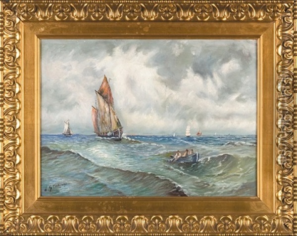 Sails And Boats Oil Painting - Wladyslaw Stachowski