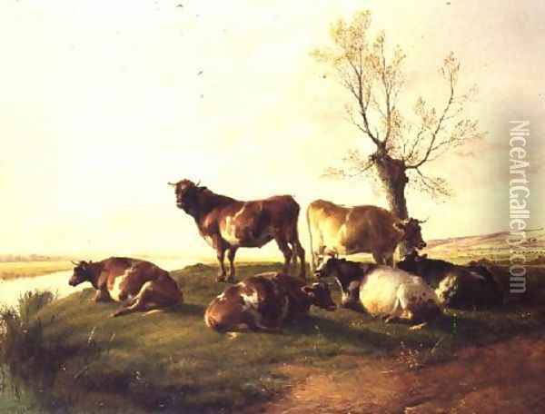 Canterbury Meadows 2 Oil Painting - Thomas Sidney Cooper