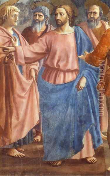 Tribute Money (detail) Oil Painting - Masaccio (Tommaso di Giovanni)