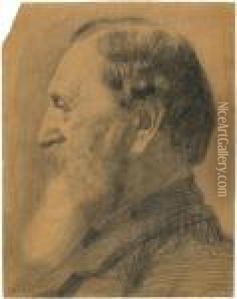 Portrait Eines Bartigen Mannes Oil Painting - Hermann Struck