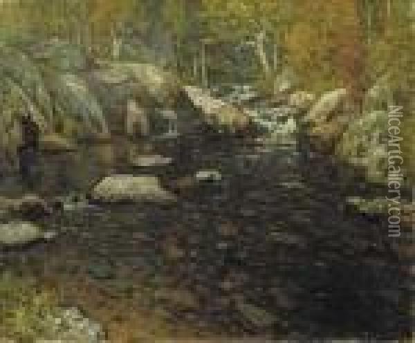 Woodland Pool Oil Painting - John Joseph Enneking
