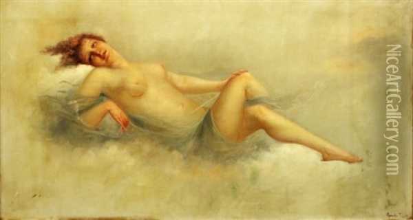 Portrait Of Exotic Woman Oil Painting - Eduardo Tojetti