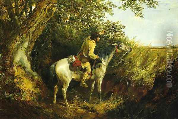 Trapper Looking Out Oil Painting - Arthur Fitzwilliam Tait