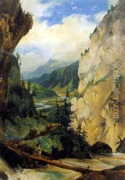 Paysage Des Alpes Suisses Oil Painting - Abraham Girardet