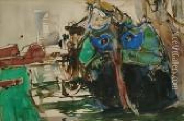 Venetian Boat Oil Painting - William Walcot