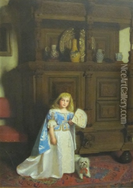 In Her New Dress Oil Painting - William Baxter Collier Fyfe