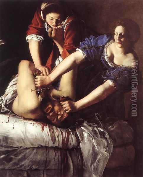 Judith Beheading Holofernes 1611-12 Oil Painting - Artemisia Gentileschi