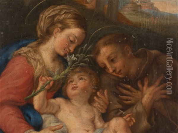 The Holy Family Oil Painting - Francesco Mancini