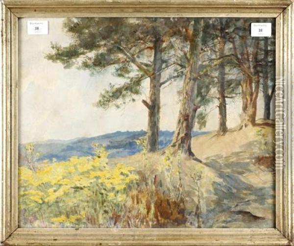 On The Surrey Hills Oil Painting - Joseph Finnemore