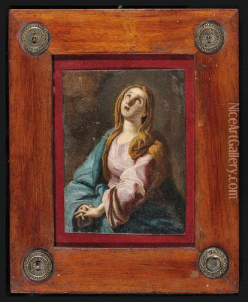 Madonna Addolorata Oil Painting - Lorenzo De Caro