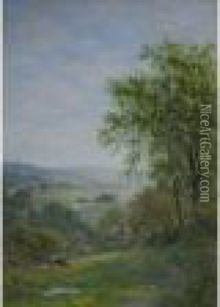 The Vale Of The Test Oil Painting - Roberto Angelo Kittermaster Marshall