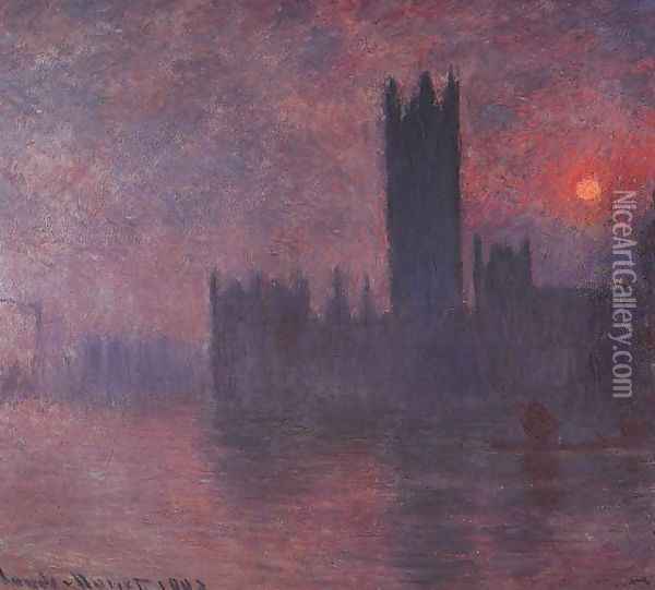 Houses of Parliament Oil Painting - Claude Oscar Monet