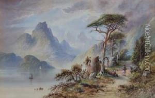 Loch Katrine Oil Painting - Edwin Earp