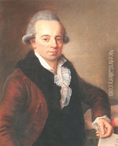 Portrait Von Daniel Bernoulli Oil Painting - Johann Niklaus Grooth