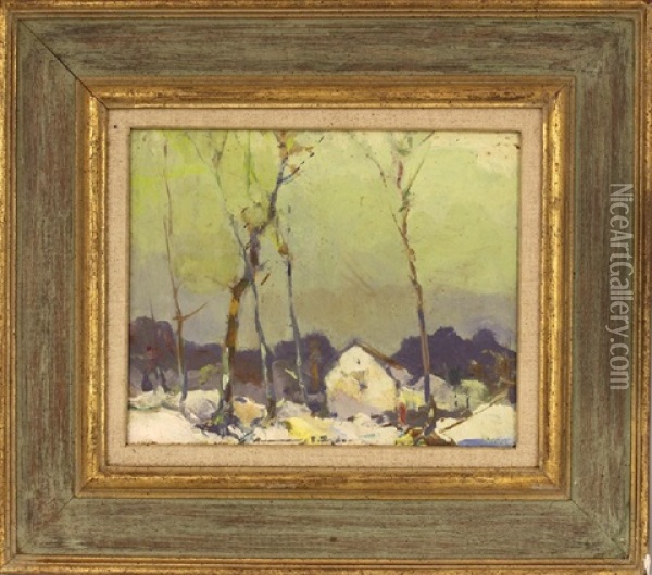 Landscape With House Oil Painting - Chauncey Foster Ryder