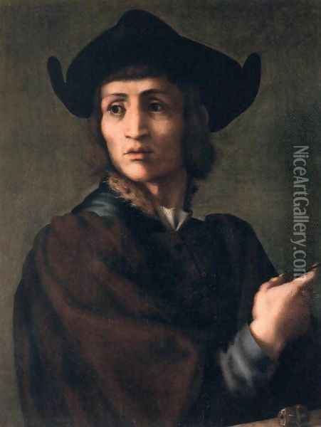 Portrait of an Engraver of Semi-Precious Stones Oil Painting - (Jacopo Carucci) Pontormo