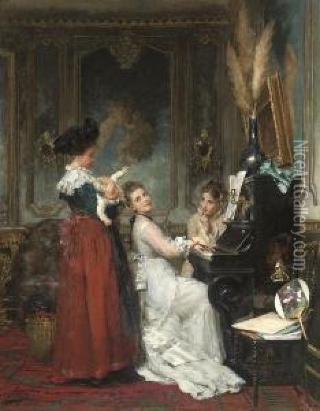 Effet De Musique Oil Painting - Adolphe Weisz