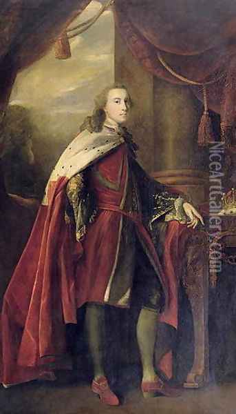 Portrait of William Legge 1731-1801 2nd Earl of Dartmouth, c.1757 Oil Painting - Sir Joshua Reynolds