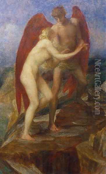 Study for 'Love and Life', 1880s Oil Painting - George Frederick Watts