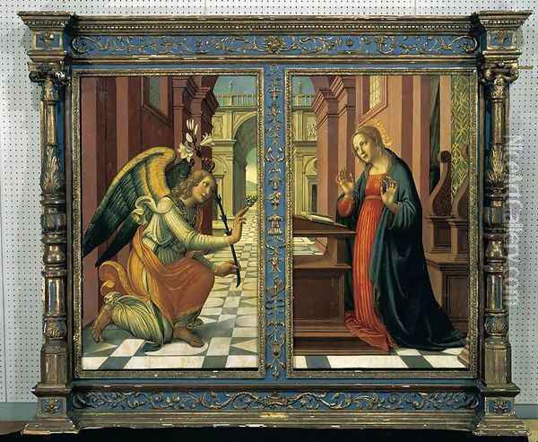 The Annunciation Oil Painting - Arcangelo Di Jacopo Del Sellaio