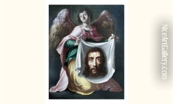 Ange Presentant La Sainte Face Oil Painting - Juan de Zurbaran