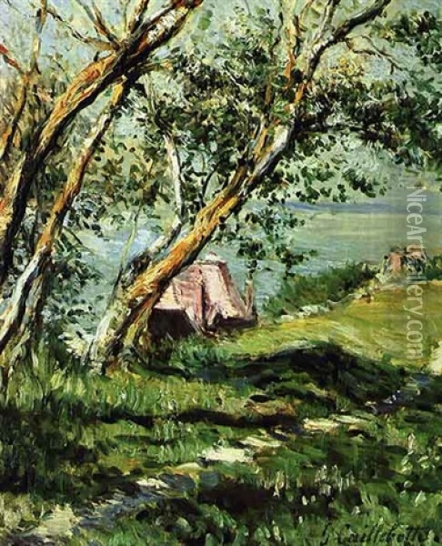 Maisons Au Bord De L'eau Oil Painting - Gustave Caillebotte