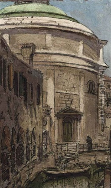 Church Of The Maddalena, Venice Oil Painting - Walter Sickert