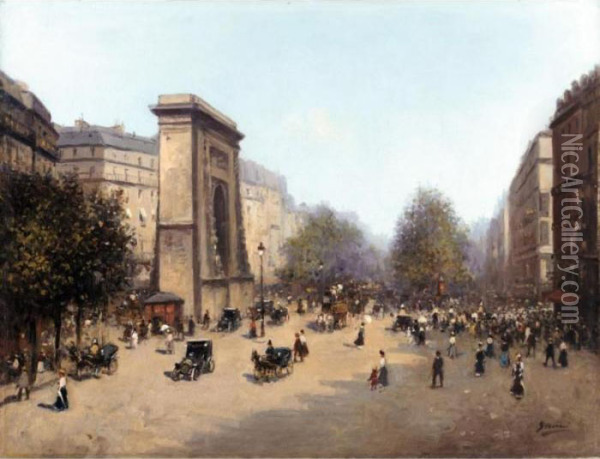 La Porte Saint-denis, Paris Oil Painting - Joaquin Miro