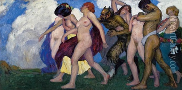 Mythologische Szene Oil Painting - Friedrich Koenig