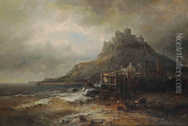St. Michael's Mount, Cornwall Oil Painting - Franz Emil Krause