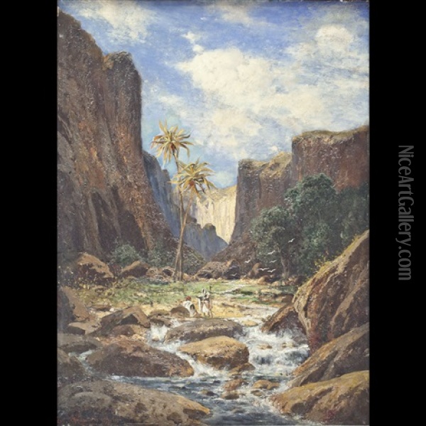 Scena Orientalista Oil Painting - Franz Seraph Hanfstaengl