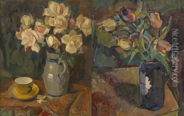 Compositions Florales Oil Painting - Victor Leclercq